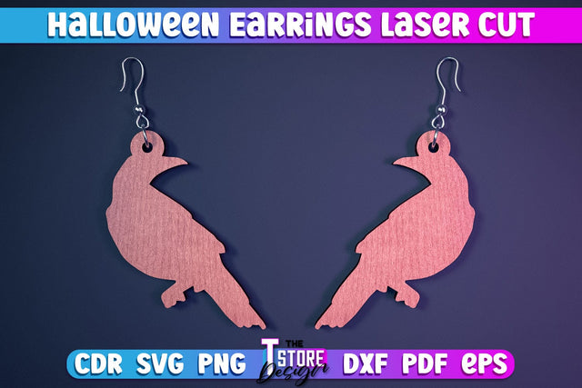 Halloween Earrings Laser Cut | Jewelry Design | Bijoux Design | CNC Files SVG The T Store Design 