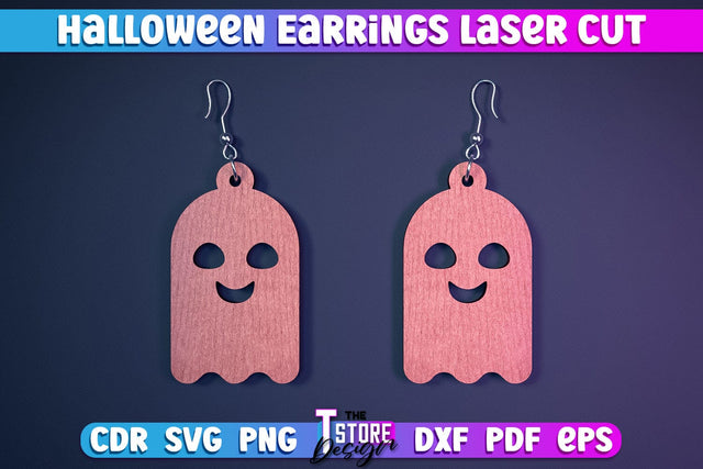 Halloween Earrings Laser Cut | Jewelry Design | Bijoux Design | CNC Files SVG The T Store Design 