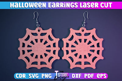 Halloween Earrings Laser Cut | Jewelry Design | Bijoux Design | CNC Files SVG The T Store Design 