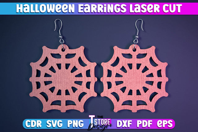 Halloween Earrings Laser Cut | Jewelry Design | Bijoux Design | CNC Files SVG The T Store Design 