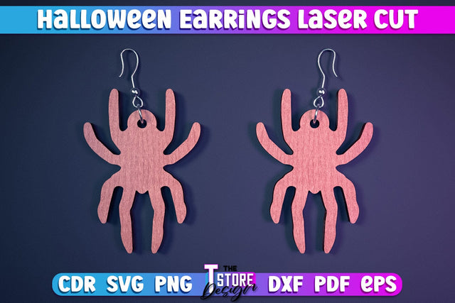 Halloween Earrings Laser Cut | Jewelry Design | Bijoux Design | CNC Files SVG The T Store Design 