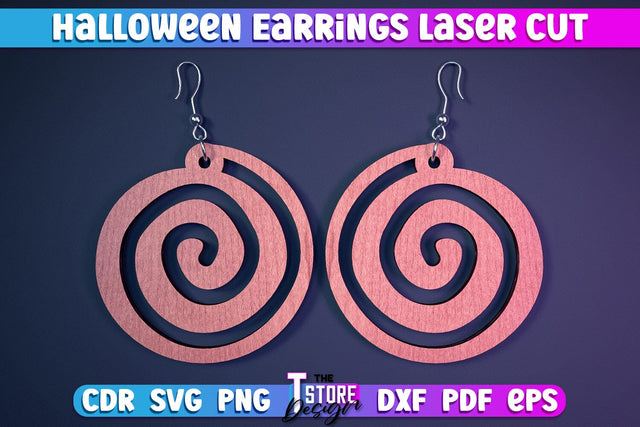 Halloween Earrings Laser Cut | Jewelry Design | Bijoux Design | CNC Files SVG The T Store Design 