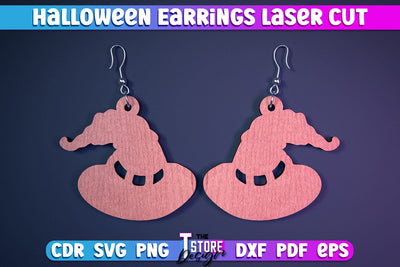Halloween Earrings Laser Cut | Jewelry Design | Bijoux Design | CNC Files SVG The T Store Design 