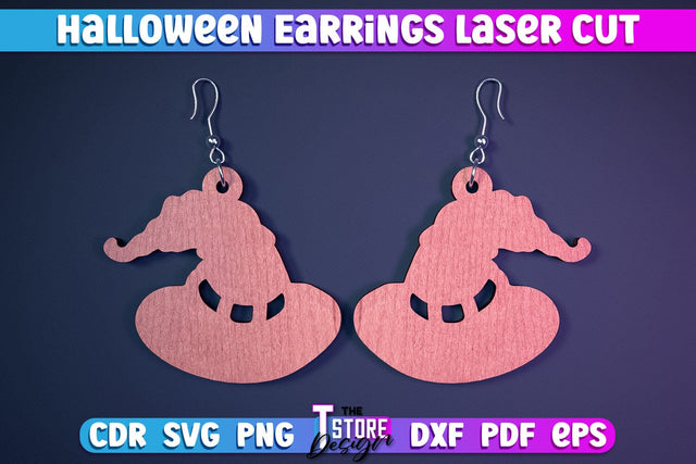 Halloween Earrings Laser Cut | Jewelry Design | Bijoux Design | CNC Files SVG The T Store Design 