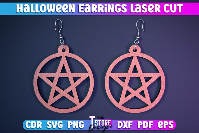 Halloween Earrings Laser Cut | Jewelry Design | Bijoux Design | CNC Files SVG The T Store Design 