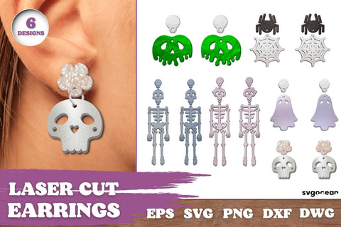 Halloween Earrings Laser Cut SVG SvgOcean 