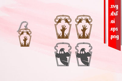 Halloween Earrings SVG zafrans studio 