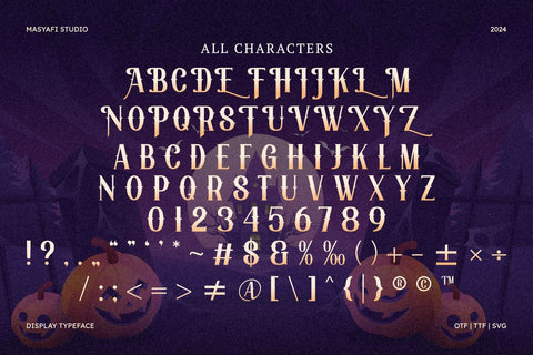 Halloween - Elegant Halloween Font Font Masyafi Studio 