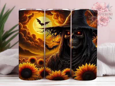 Halloween Evil Pumpkin Scarecrow Tumbler, Evil Pumpkin 20Oz Sublimation, Spooky Fall Coffee Cup, Creepy Harvest Drinkware Design, Rustic Horror Mug Wrap, Haunted Farm Cup, Autumn Scarecrow Tumbler Sublimation Li Zamperini 