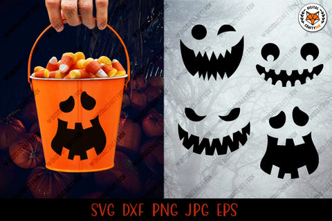 Halloween Face Bundle SVG, Pumpkin Faces Bundle SVG SVG Digital Craftyfox 