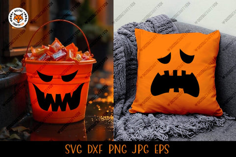 Halloween Face Bundle SVG, Pumpkin Faces Cut File SVG SVG Digital Craftyfox 
