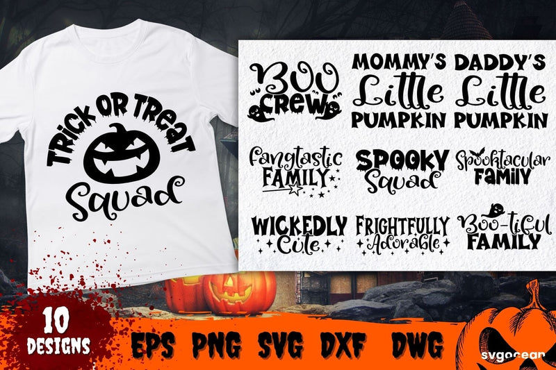 Halloween Family Quotes SVG Bundle SVG SvgOcean 