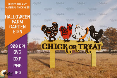 Halloween Farm Garden Sign LaserCut. Halloween Farmhouse SVG SVG Evgenyia Guschina 
