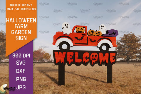 Halloween Farm Garden Signs Laser Cut Bundle. Farmhouse SVG SVG Evgenyia Guschina 