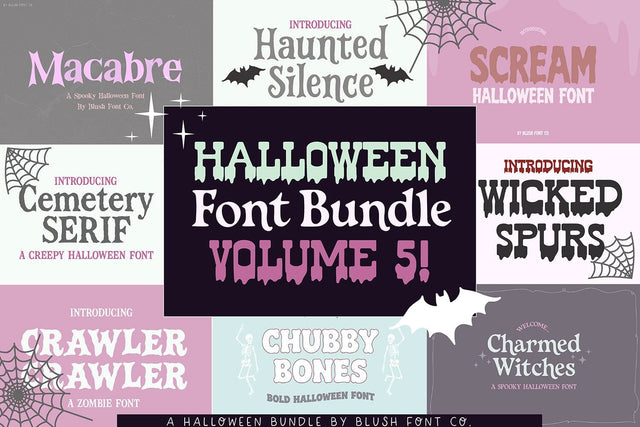Halloween Font Bundle Volume 5 Font Blush Font Co. 