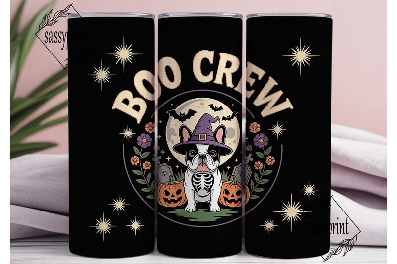 Halloween French Bulldog 20oz Tumbler Sublimation sassyprint 