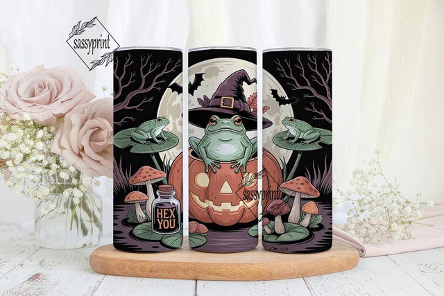 Halloween Frog 20oz Tumbler Wrap Sublimation sassyprint 