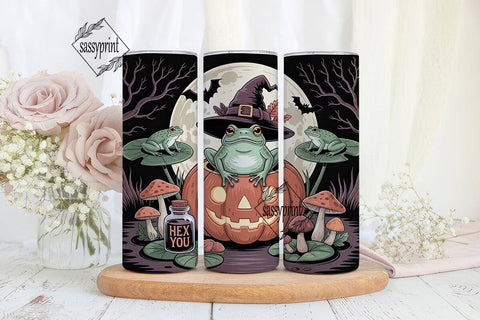 Halloween Frog 20oz Tumbler Wrap Sublimation sassyprint 