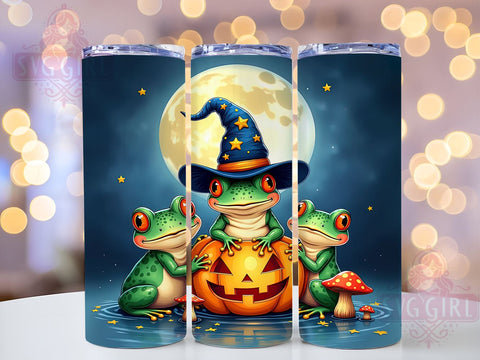 Halloween Frogs 20oz Tumbler Wrap Sublimation Design, Straight Tapered Tumbler Wrap, Cute Spooky Halloween Frog Witch Potion Tumbler Png, Instant Digital Download Sublimation SvggirlplusArt 