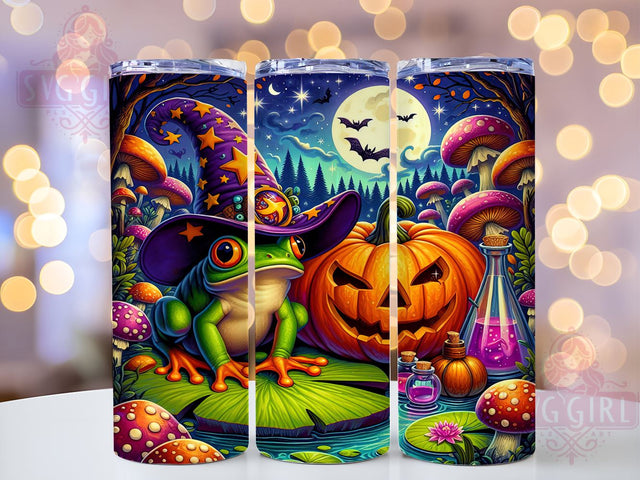 Halloween Frogs 20oz Tumbler Wrap Sublimation Design, Straight Tapered Tumbler Wrap, Cute Spooky Halloween Frog Witch Potion Tumbler Png, Instant Digital Download Sublimation SvggirlplusArt 