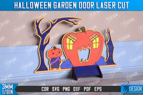 Halloween Garden Door Bundle | Magic Door | Haunted House | Halloween Decorations | CNC Files SVG Fly Design 