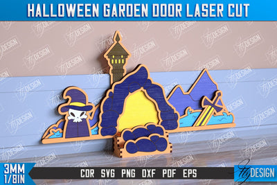 Halloween Garden Door | Magic Door | Haunted House | Halloween Decorations | CNC File SVG Fly Design 