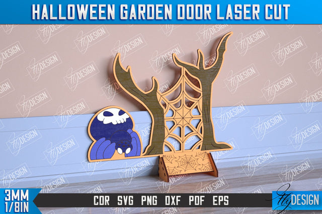 Halloween Garden Door | Magic Door | Haunted House | Halloween Decorations | CNC File SVG Fly Design 