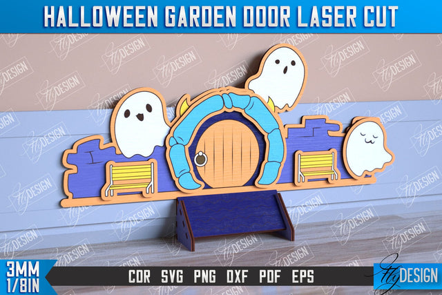 Halloween Garden Door | Magic Door | Haunted House | Halloween Decorations | CNC File SVG Fly Design 