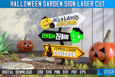 Halloween Garden Sign Laser Cut | Seasonal Garden Decoration | Lawn Stake | Garden Stakes | CNC File SVG Fly Design 