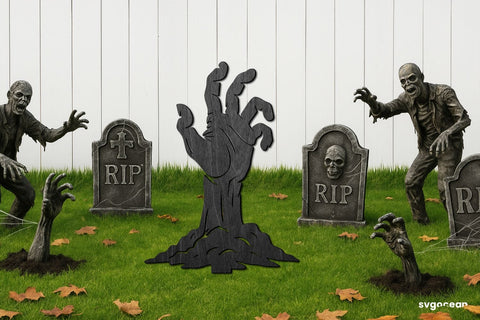 Halloween Garden Stakes Bundle SVG SvgOcean 