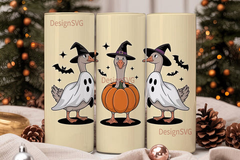 Halloween Geese 20oz Tumbler Wrap Sublimation DesignSVG 