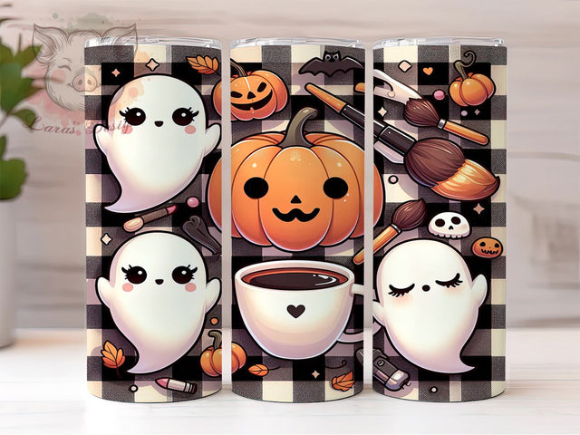 Halloween Ghost 20 oz Skinny Tumbler Sublimation Design, Straight & Tapered Tumbler Png, Cute Ghost Tumbler Png, Digital Download PNG Sublimation Lara' s Designs 