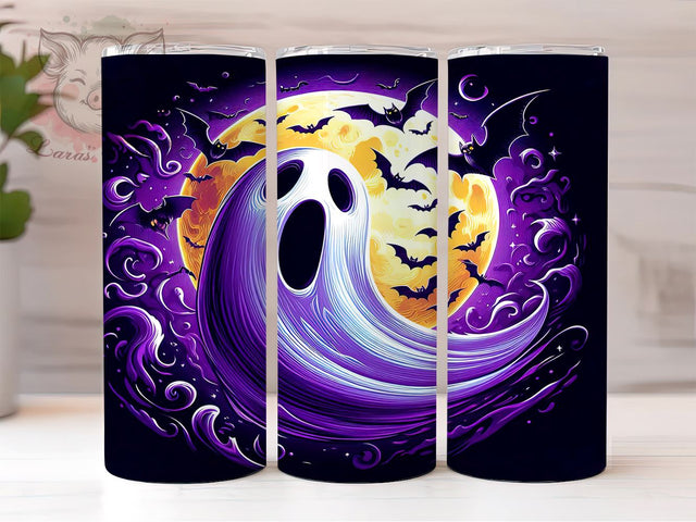 Halloween Ghost 20 oz Skinny Tumbler Sublimation Design, Straight & Tapered Tumbler Png, Spooky Ghost Tumbler Png, Digital Download PNG Sublimation Lara' s Designs 