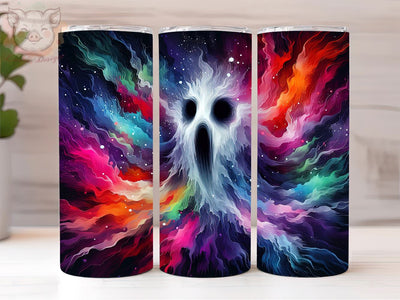 Halloween Ghost 20oz Tumbler Png, Straight & Tapered Tumbler Png, Ghost Colorful Tumbler Png, Digital Download PNG Sublimation Lara' s Designs 