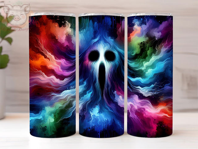 Halloween Ghost 20oz Tumbler Png, Straight & Tapered Tumbler Png, Ghost Colorful Tumbler Png, Digital Download PNG Sublimation Lara' s Designs 