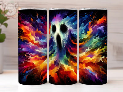 Halloween Ghost 20oz Tumbler Png, Straight & Tapered Tumbler Png, Ghost Colorful Tumbler Png, Digital Download PNG Sublimation Lara' s Designs 