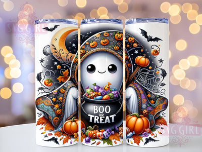 Halloween Ghost 20oz Tumbler Wrap Sublimation Design, Straight Tapered Tumbler Wrap, Cute Ghost Tumbler Png, Instant Digital Download Sublimation SvggirlplusArt 