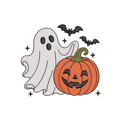 Halloween Ghost and Pumpkin Machine Embroidery Design for 4x4 5x7 Digital File Embroidery/Applique DESIGNS Nino Nadaraia 