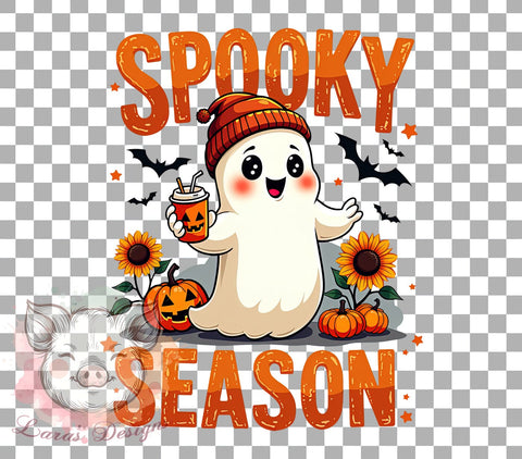 Halloween Ghost Art, Checkered Pumpkin PNG, Spooky Season Design, Ghost Sublimation, Fall Decor, Halloween Decorations, Digital Download, Trick or Treat Art Sublimation Lara' s Designs 