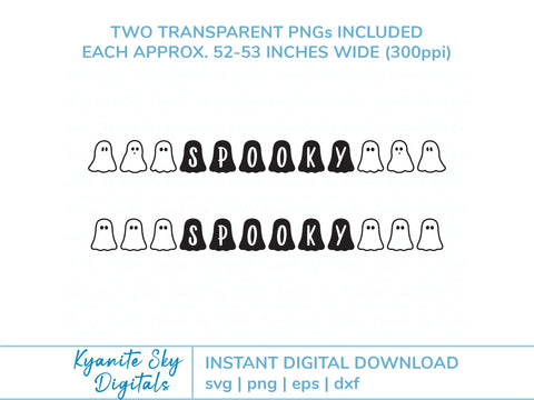 Halloween Ghost Banner SVG paper bunting garland SVG Kyanite Sky Digitals 