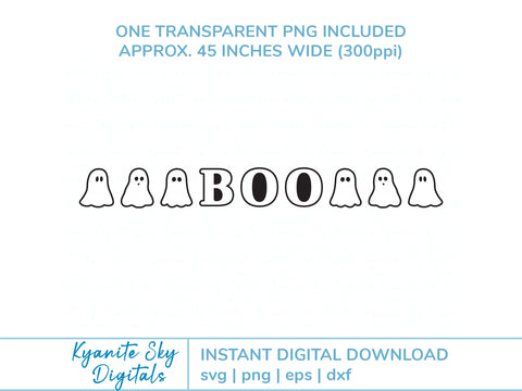 Halloween Ghost Bunting SVG paper garland SVG Kyanite Sky Digitals 