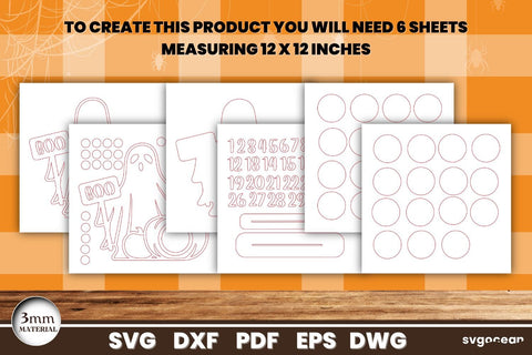 Halloween Ghost Countdown Laser Cut SVG SvgOcean 