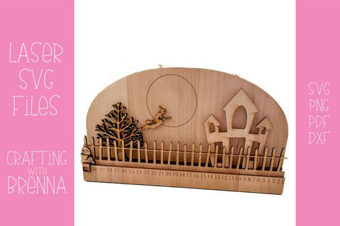 Halloween Ghost Countdown Laser SVG File SVG Crafting With Brenna 