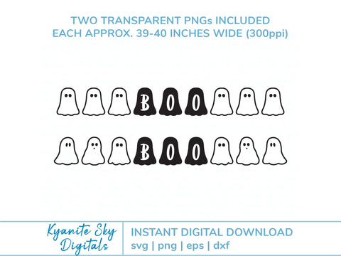 Halloween Ghost Garland SVG paper bunting decoration SVG Kyanite Sky Digitals 