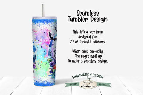 Halloween Ghost Jack O Lantern | Seamless 20 oz Tumbler Design Sublimation Ewe-N-Me Designs 