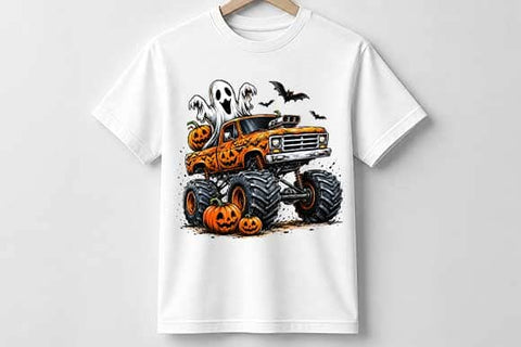 Halloween Ghost Monster Truck PNG | Monster Truck Sublimation Digital Download SVG BillahCrafts 