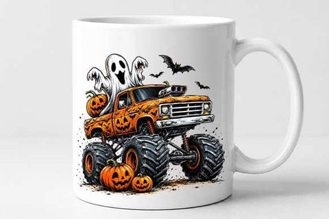 Halloween Ghost Monster Truck PNG | Monster Truck Sublimation Digital Download SVG BillahCrafts 