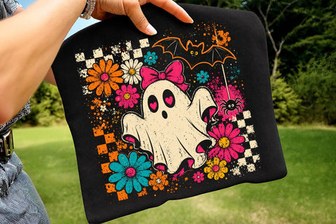 Halloween Ghost Neon Png, Cute Boo Ghost Coquette Png, Halloween Png, Funny Halloween Png, Spooky Season Png SVG DesignDestine 