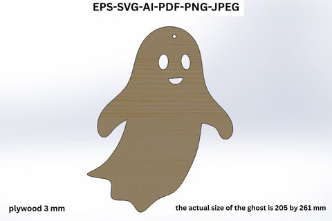 Halloween Ghost Ornament SVG SVG Paperjamlab 
