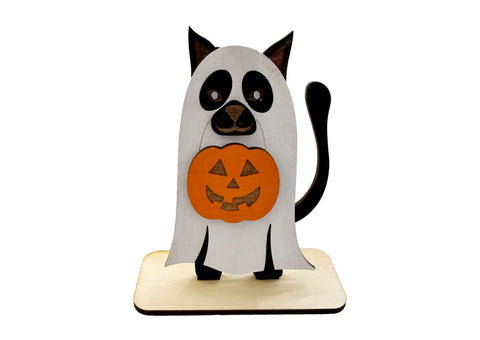 Halloween Ghost Pet Shelf Sitters SVG, Bundle Laser SVG File SVG Crafting With Brenna 